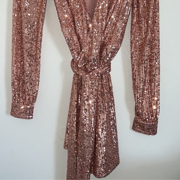 NBD Sequin Wrap Dress - Picture 4 of 7